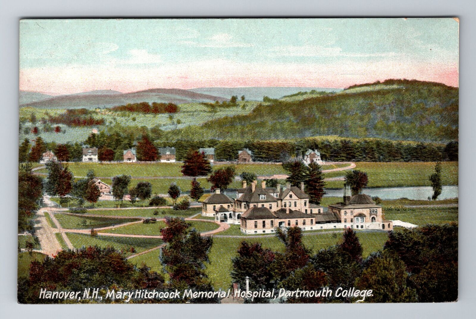 Hanover NH-New Hampshire, Dartmouth College, Antique Vintage Souvenir Postcard