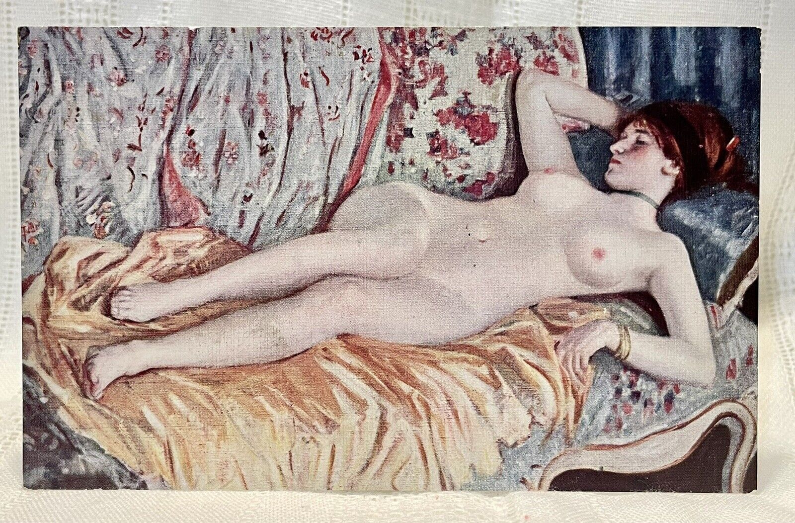 American Artist F. Frieseke | MUJER DORMIDA | Nude Woman Sleeping | Salon de