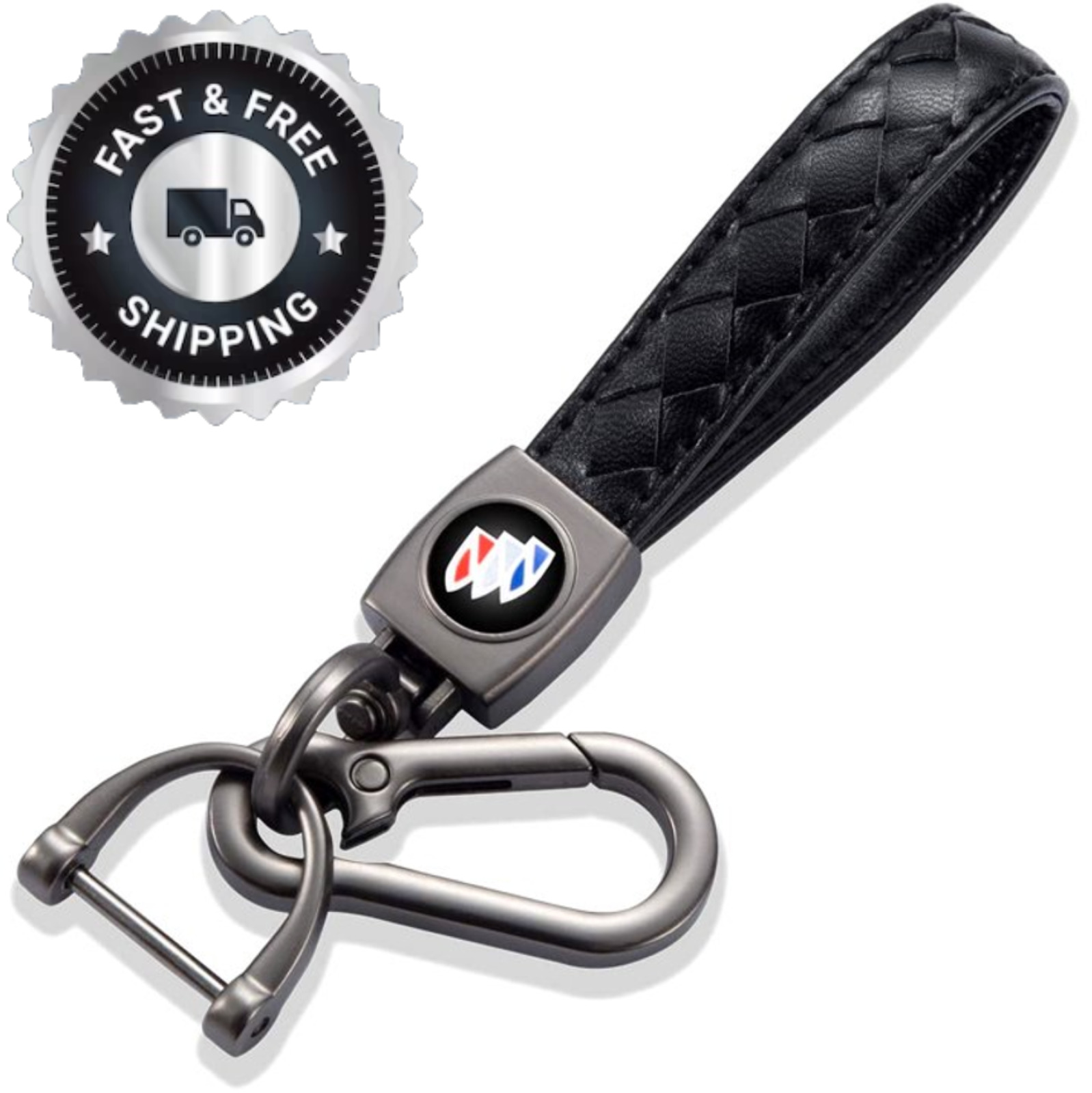 Leather Car Keychain Keyring with logo for Men & Women Buick Car Accessories