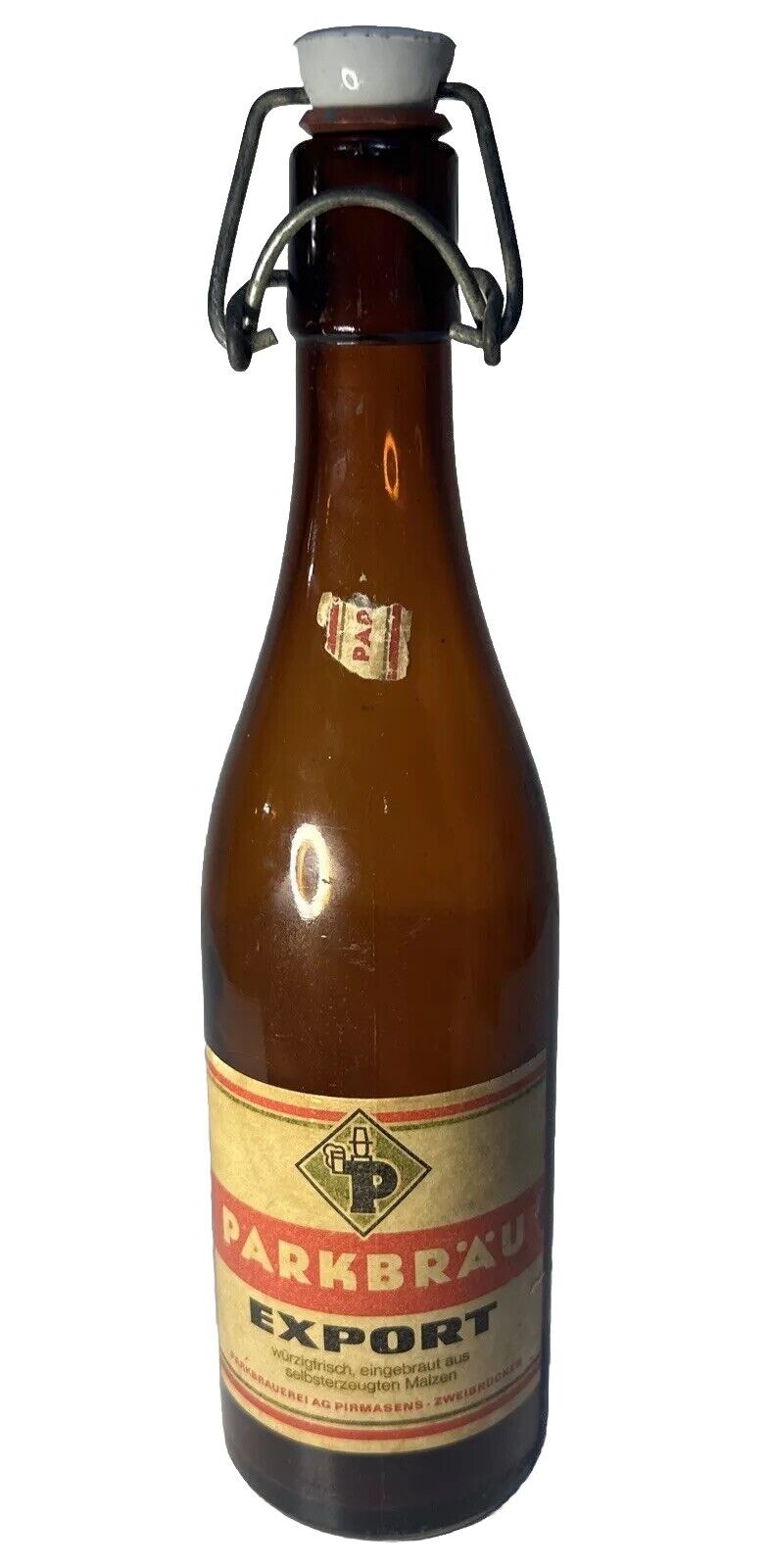 Antique 1920s German Beer Bottle Parkbrau Export  (ROO)