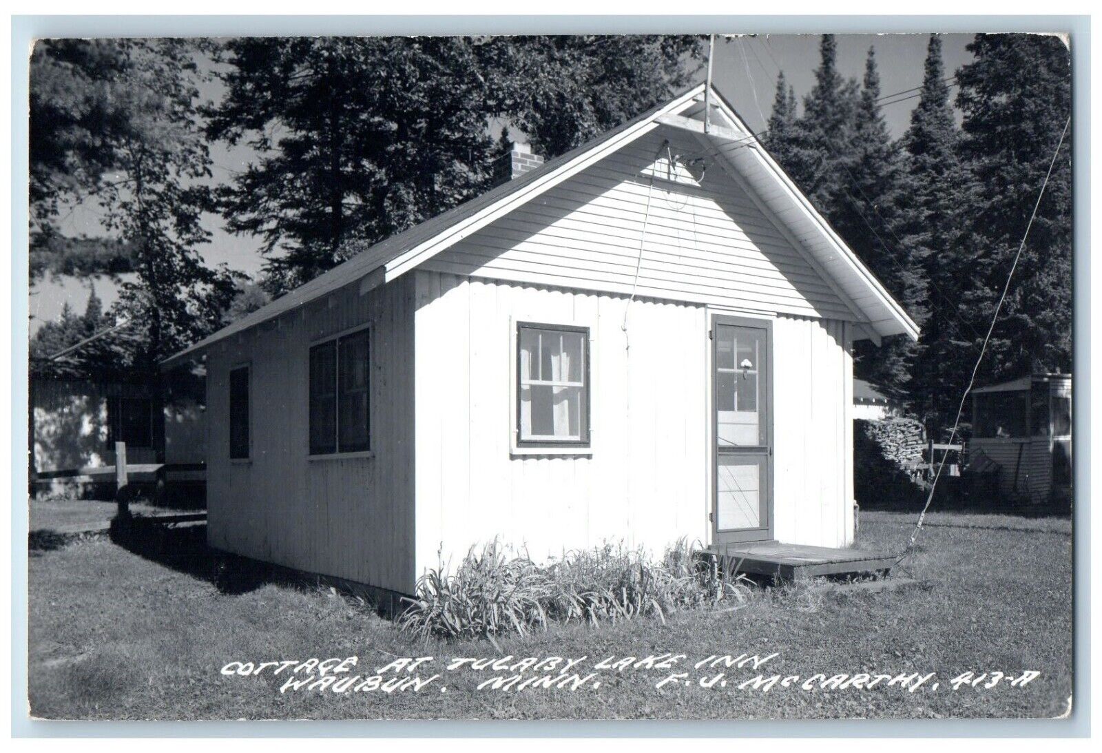 Waubun Minnesota MN Postcard RPPC Photo Cottage At Tulaby Lake Inn 1955 Vintage