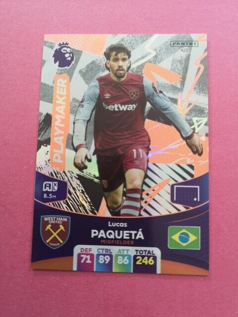 Lucas West Ham Playmaker Panini Adrenalyn 2024 Premier League Foot Card Package