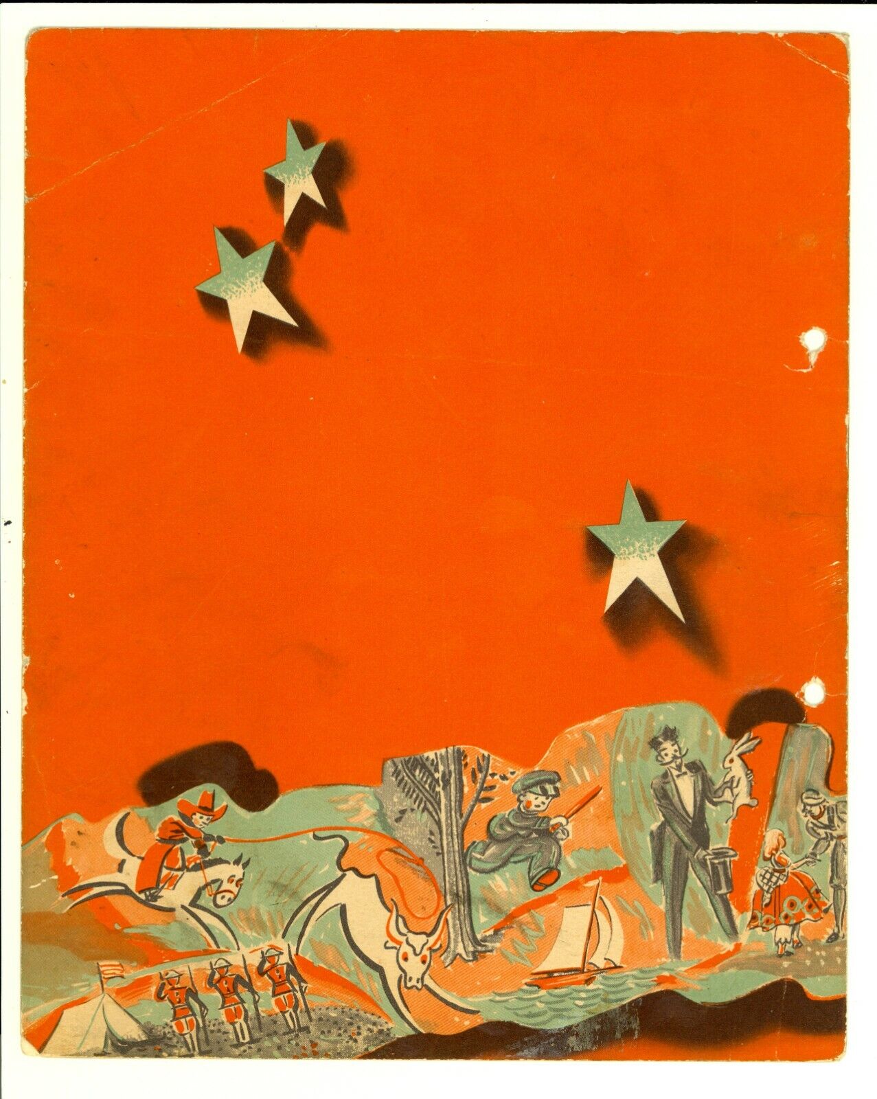 1940 Dixie Lids Premium MY SCRAPBOOK OF STARS Picture Album BACK COVER VG