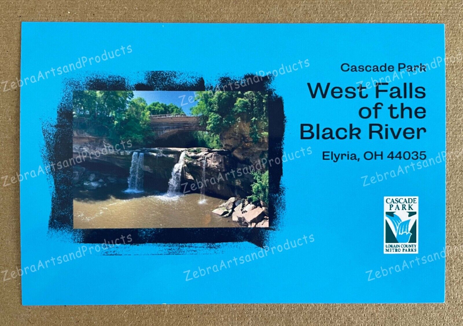New Postcard 4x6 West Falls of the Black River Elyria OH