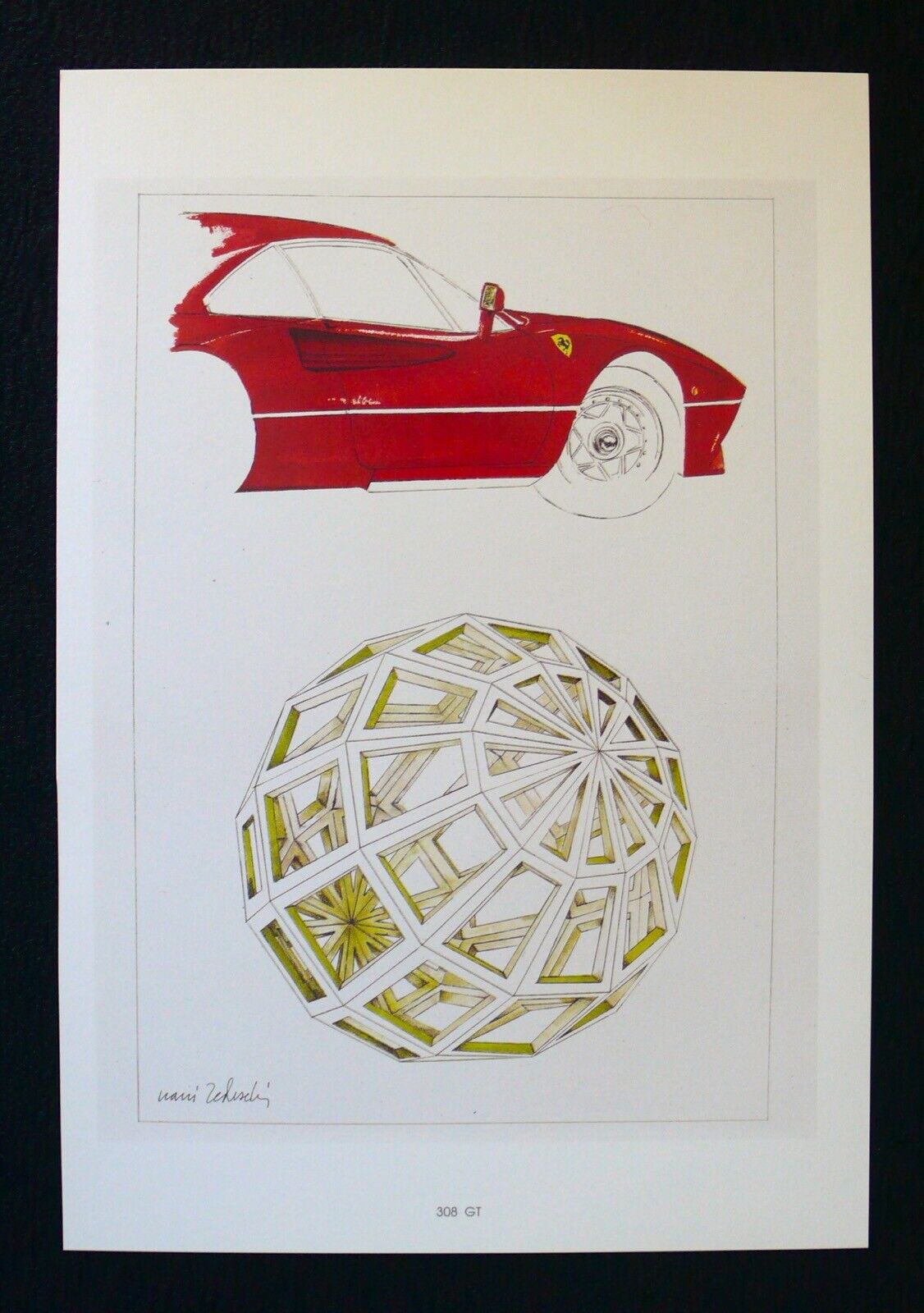 FERRARI 308 GT Pininfarina Art Print NANI TEDESCHI 