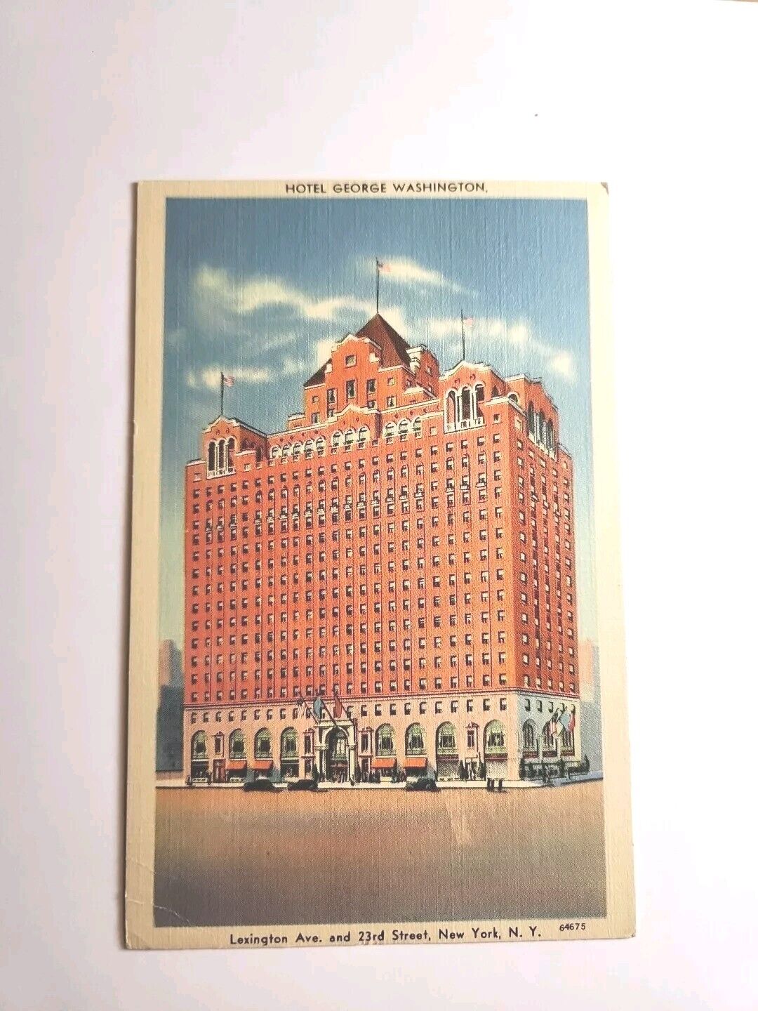 Postcard Vintage Hotel George Washington, New York, N.Y. A230