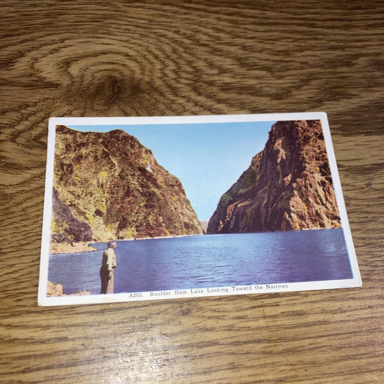 Vintage Postcard Boulder Dam Lake Looking toward the Narrows