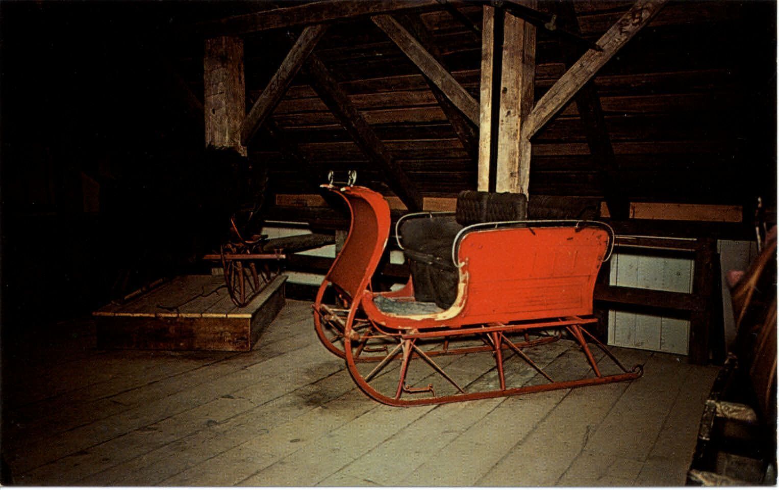 Sleigh Historic Old Vehicles Museum Cornwall Crysler Farm Ontario Canada 1960s