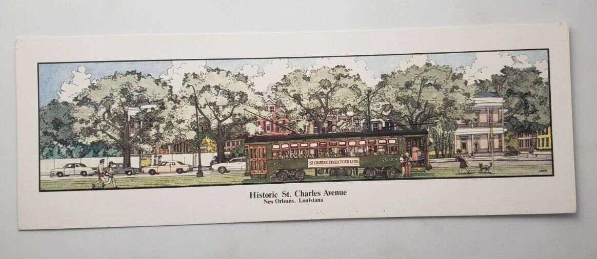 Vintage New Orleans LA- Louisiana, Historic St. Charles Avenue postcard