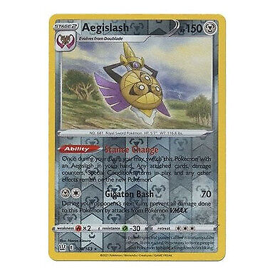 Aegislash - 108/163 - Rev.Rare - Pokemon - Battle Styles - Near Mint/Mint