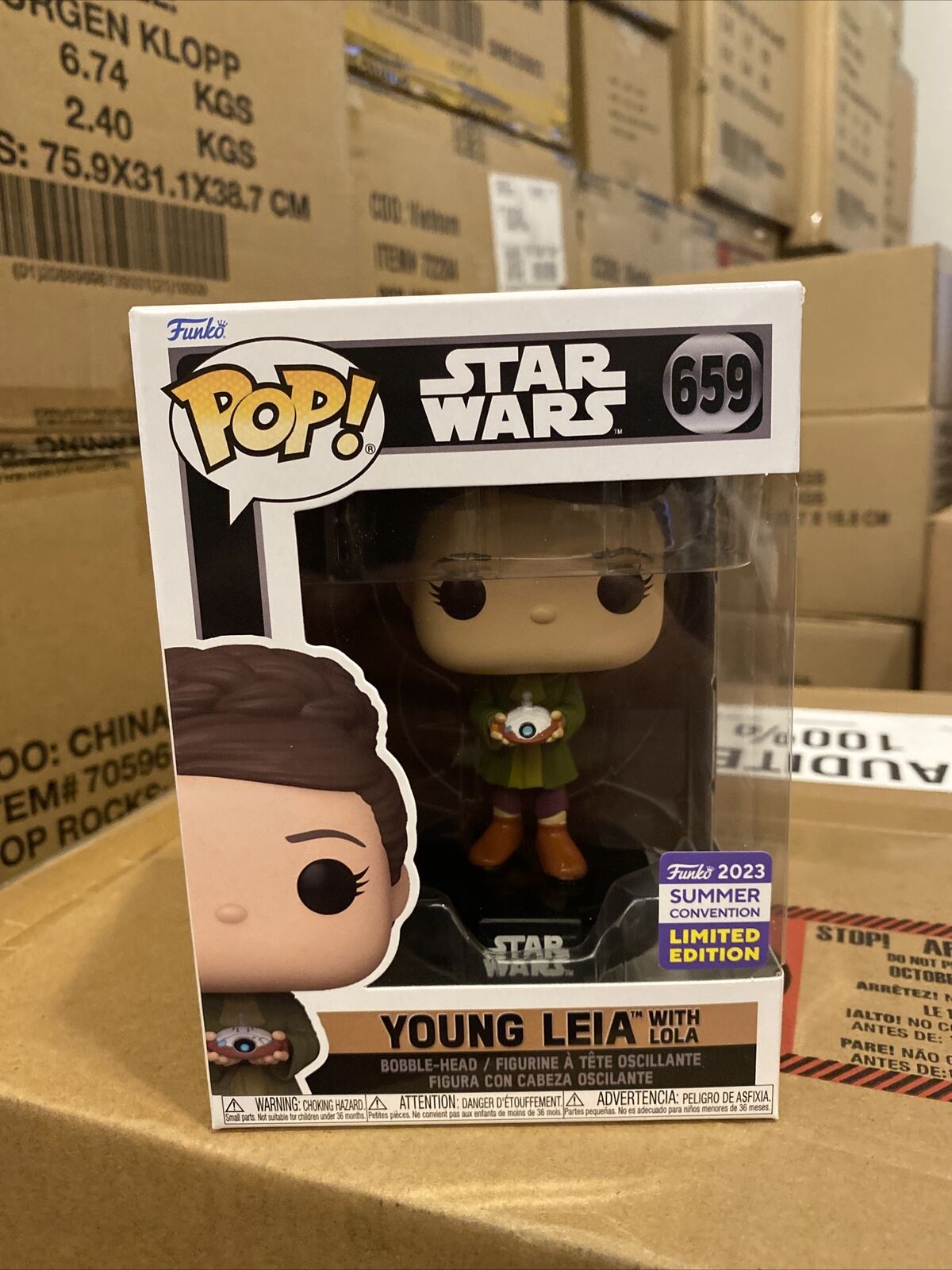 Funko POP Star Wars Obi-Wan Kenobi: Young Leia with Lola Ships Same Day Fast