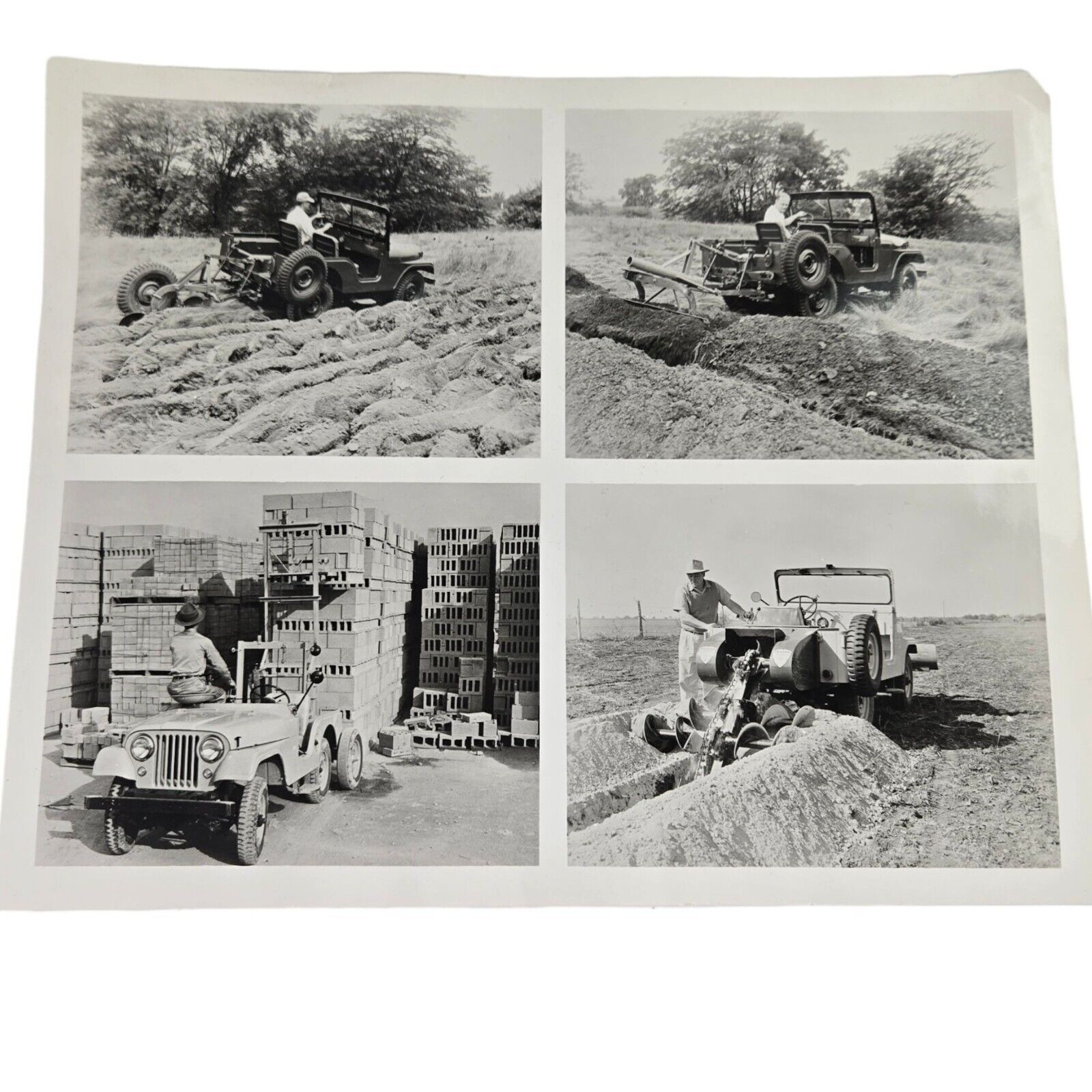 Willys Overland Jeep Farming Photos Photographs World War 2 Era Farm