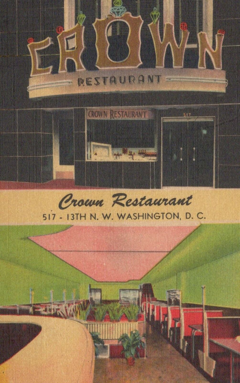 Postcard Crown Restaurant Washington DC 