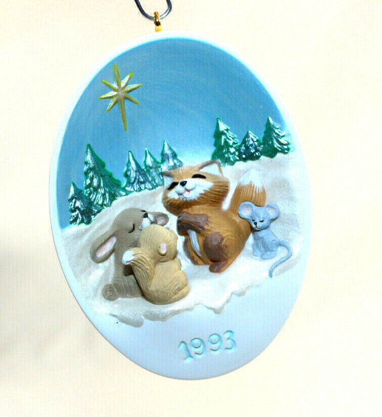 1993 Hallmark Christmas Tree Ornament Keepsake Star of Wonder QX598-2 Animals