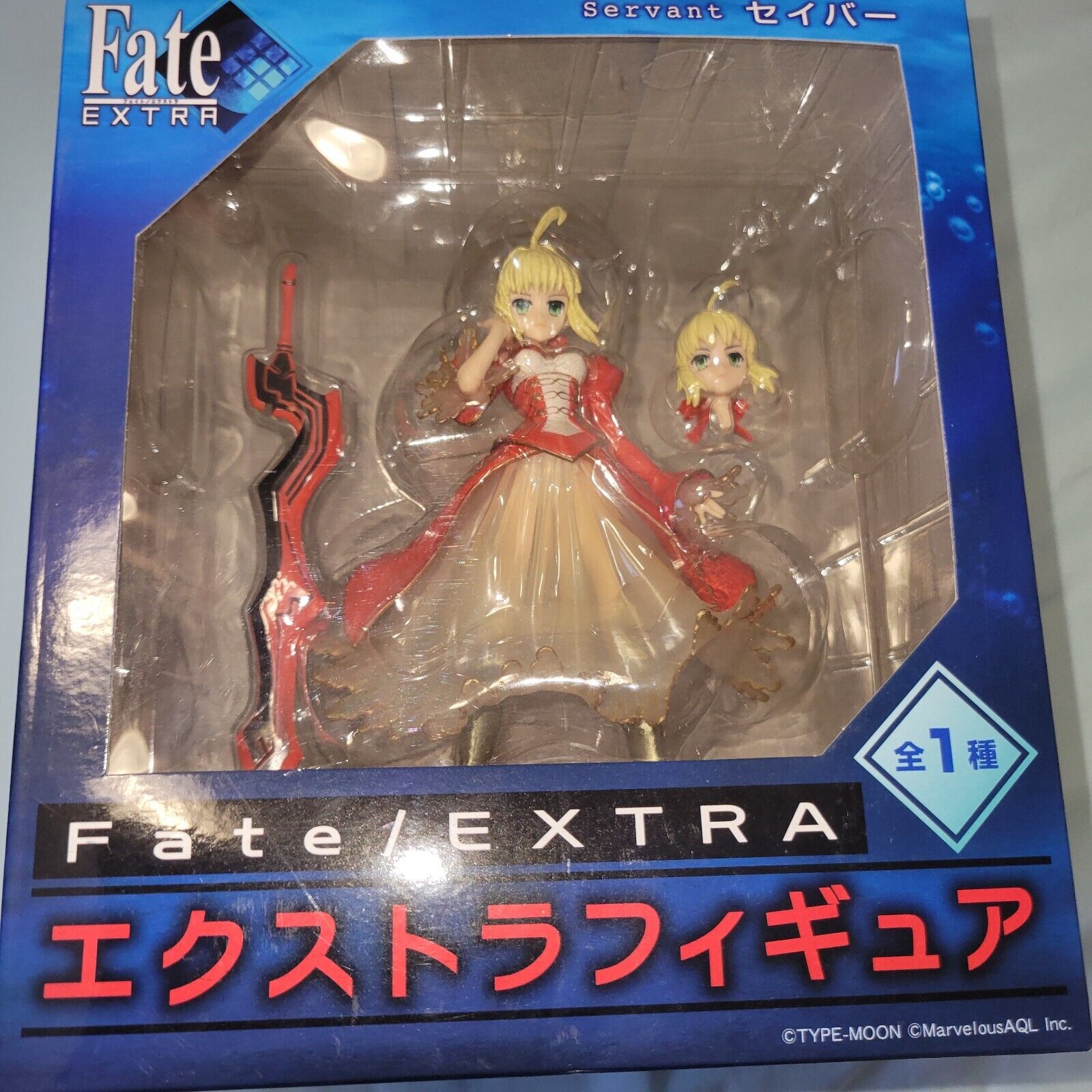Fate/EXTRA Servant Saber Anime Figure SEGA Prize PVC Used In Box