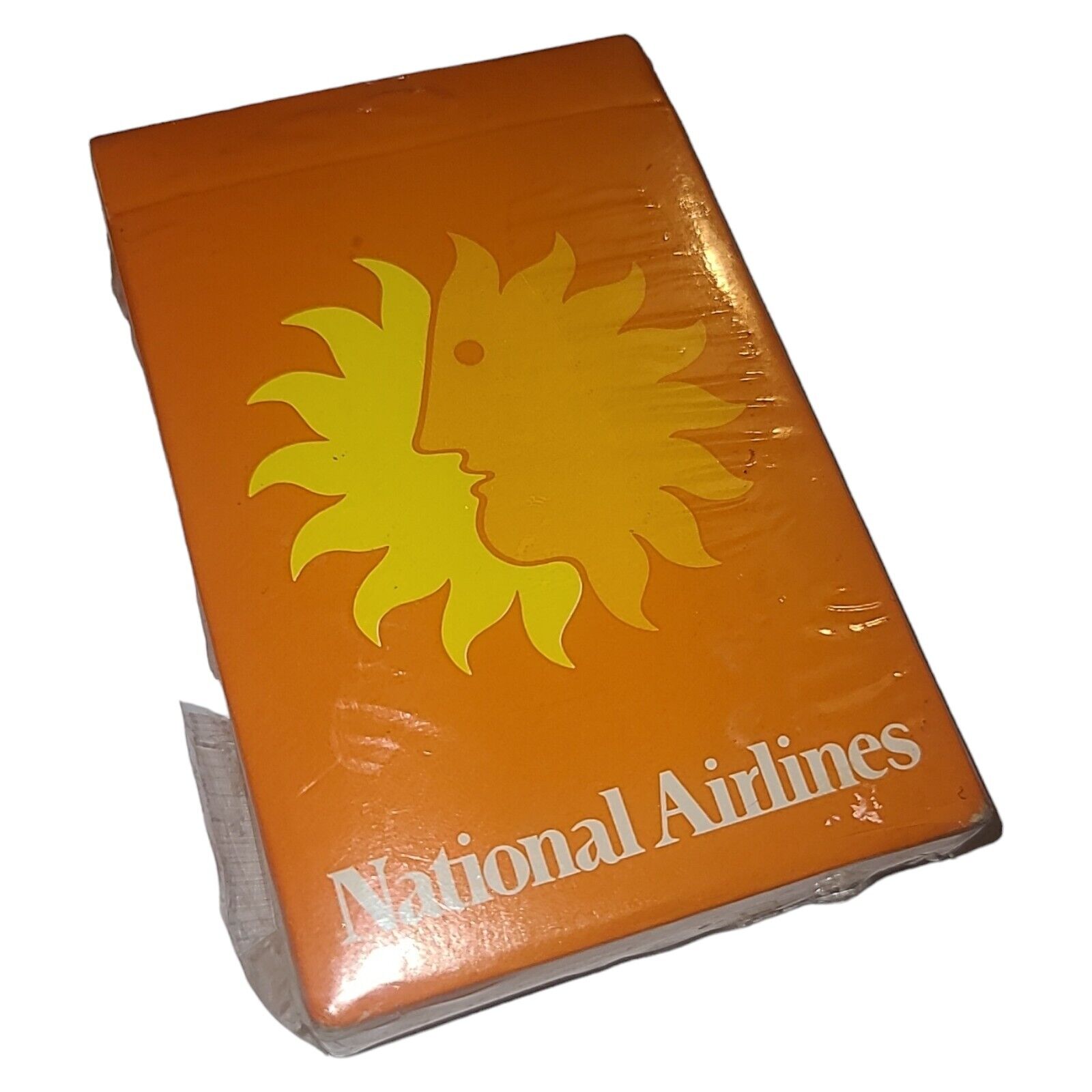 Vintage NATIONAL Airlines Sun Logo Playing Cards NOS Plastic Wrapper Is Loose