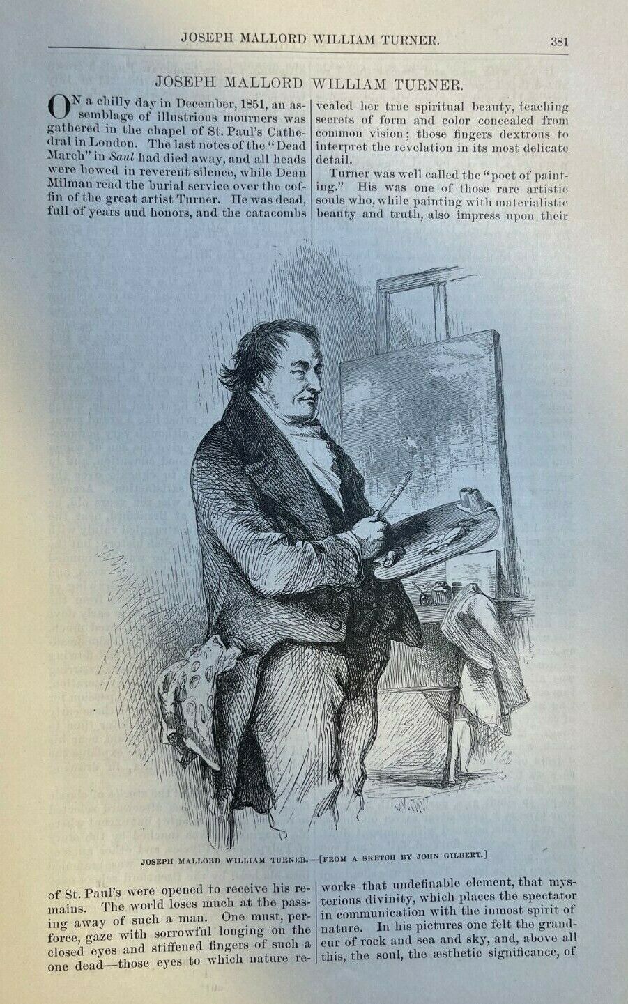 1878 Artist Joseph Mallard William Turner