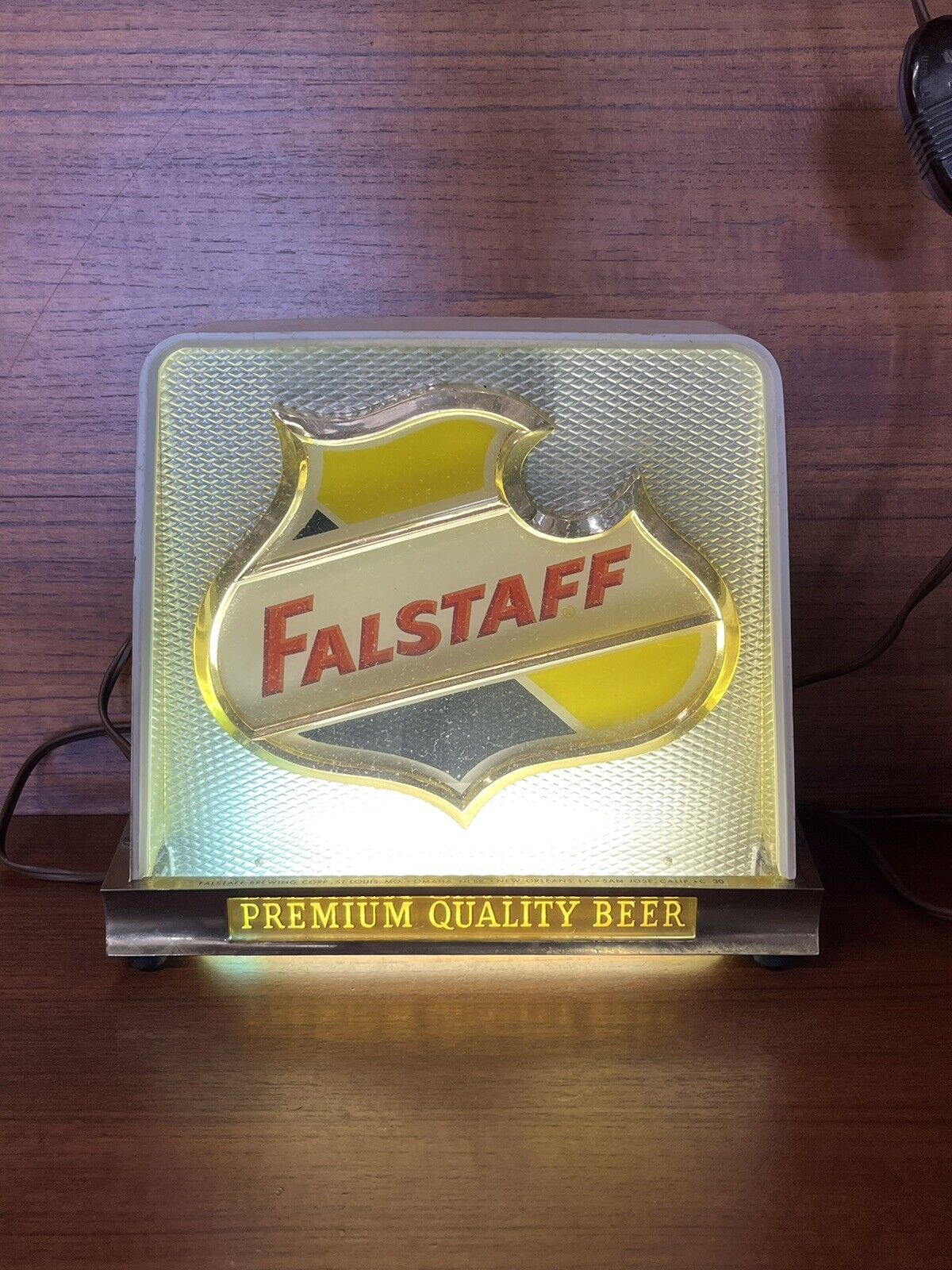 Rare Vintage Falstaff Beer Sign Bar Pub Lighted Sign Man Cave Sign 1950’s-1960’s