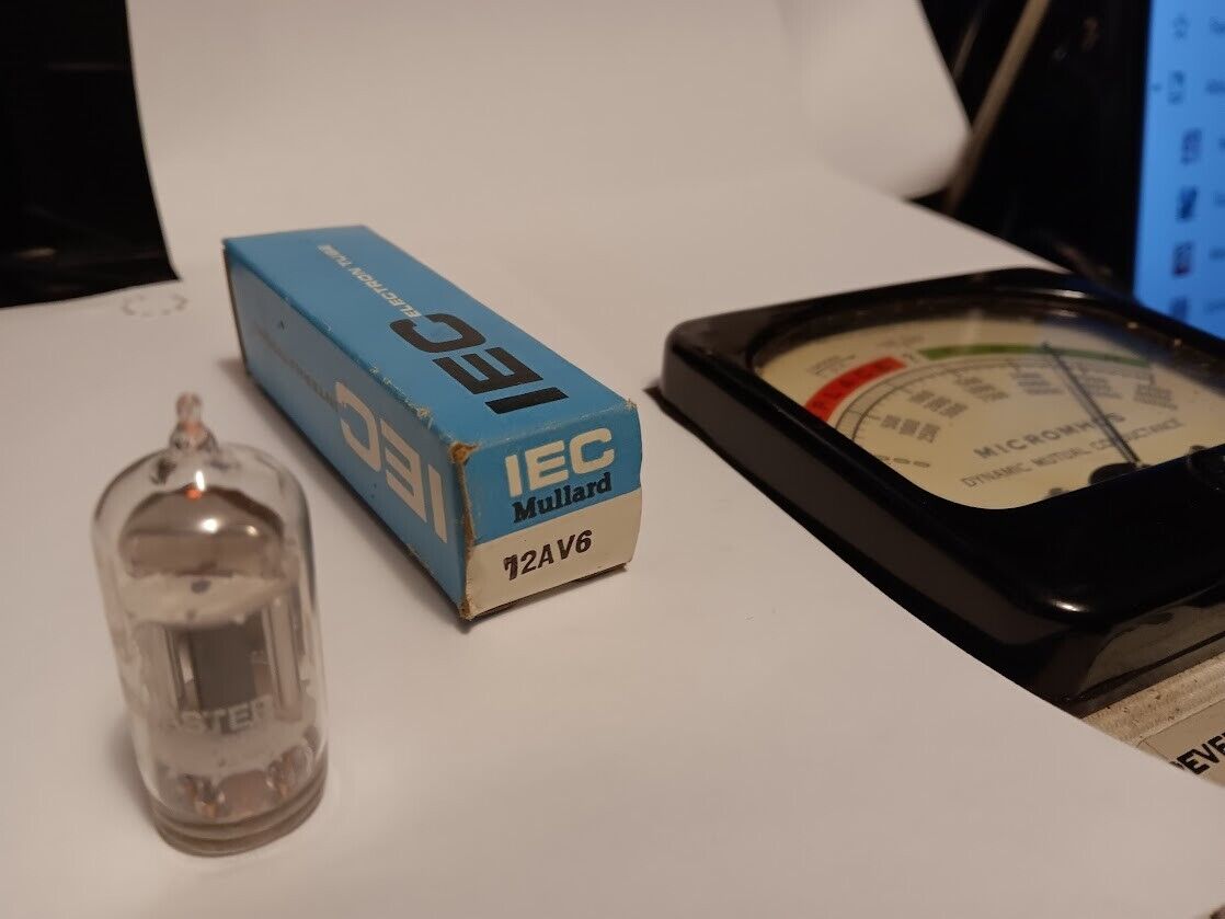 Vintage IEC Mullard 12AV6 Vacuum Tube NOS NIB *TESTED*