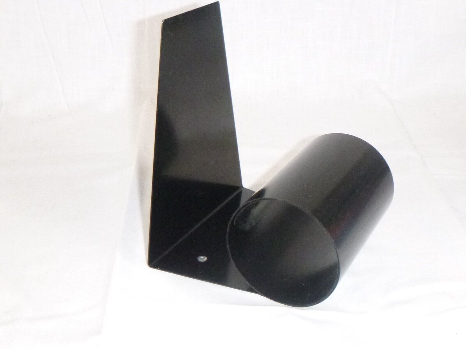 Vtg 70s Black Painted Metal Coil Spring Bookend 6\