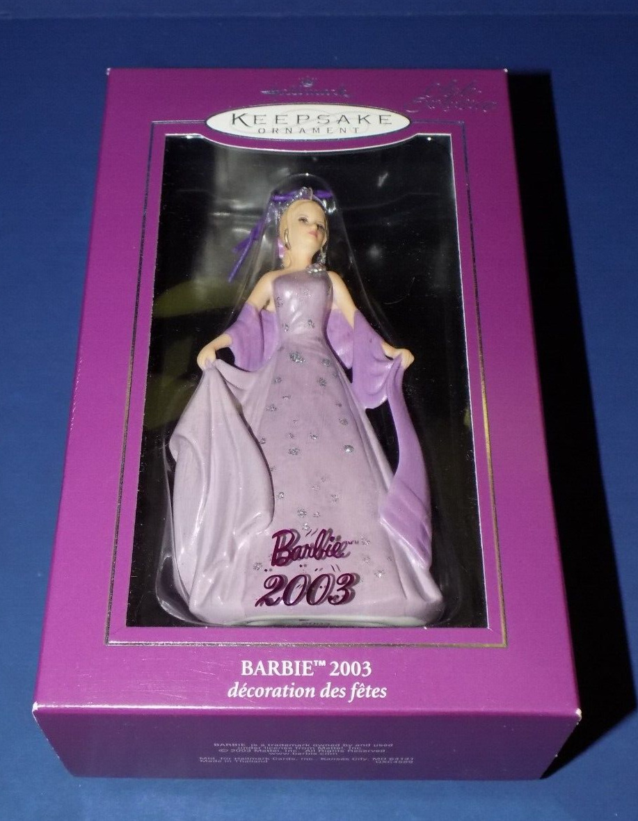 Hallmark Barbie 2003 Keepsake Ornament Club Exclusive Porcelain Anita Rogers
