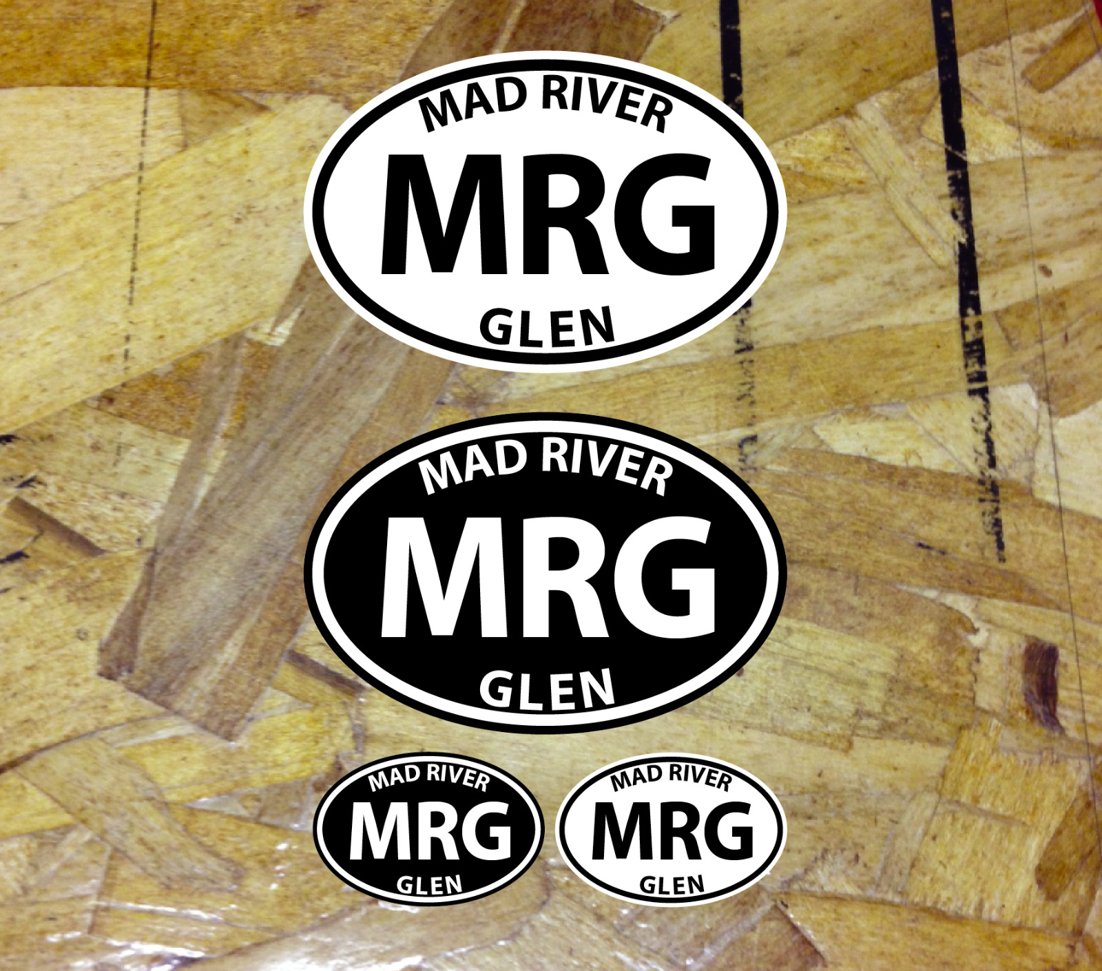 MRG MAD RIVER GLEN VT Vermont Oval Sticker Vinyl Stickers Car Bumper Decal 4