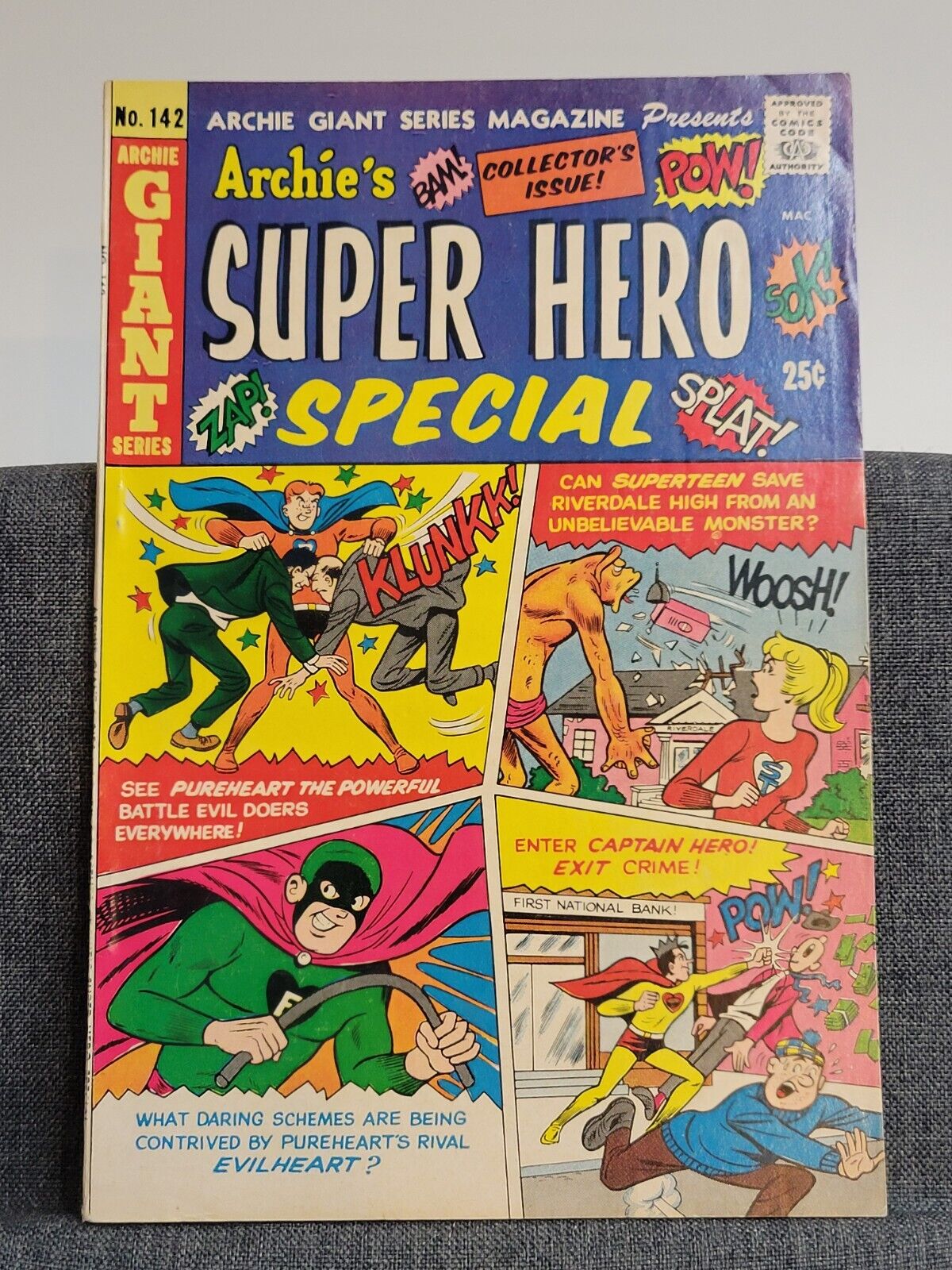 Archie Giant Series Magazine 1966 Super Hero Special 142 Vintage Comic 