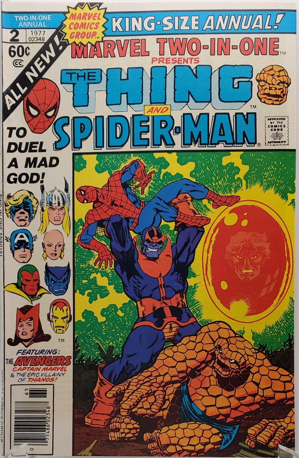Marvel Two In One Annual #2 (1977) 1st Master Order Spider-Man, Death of Thanos