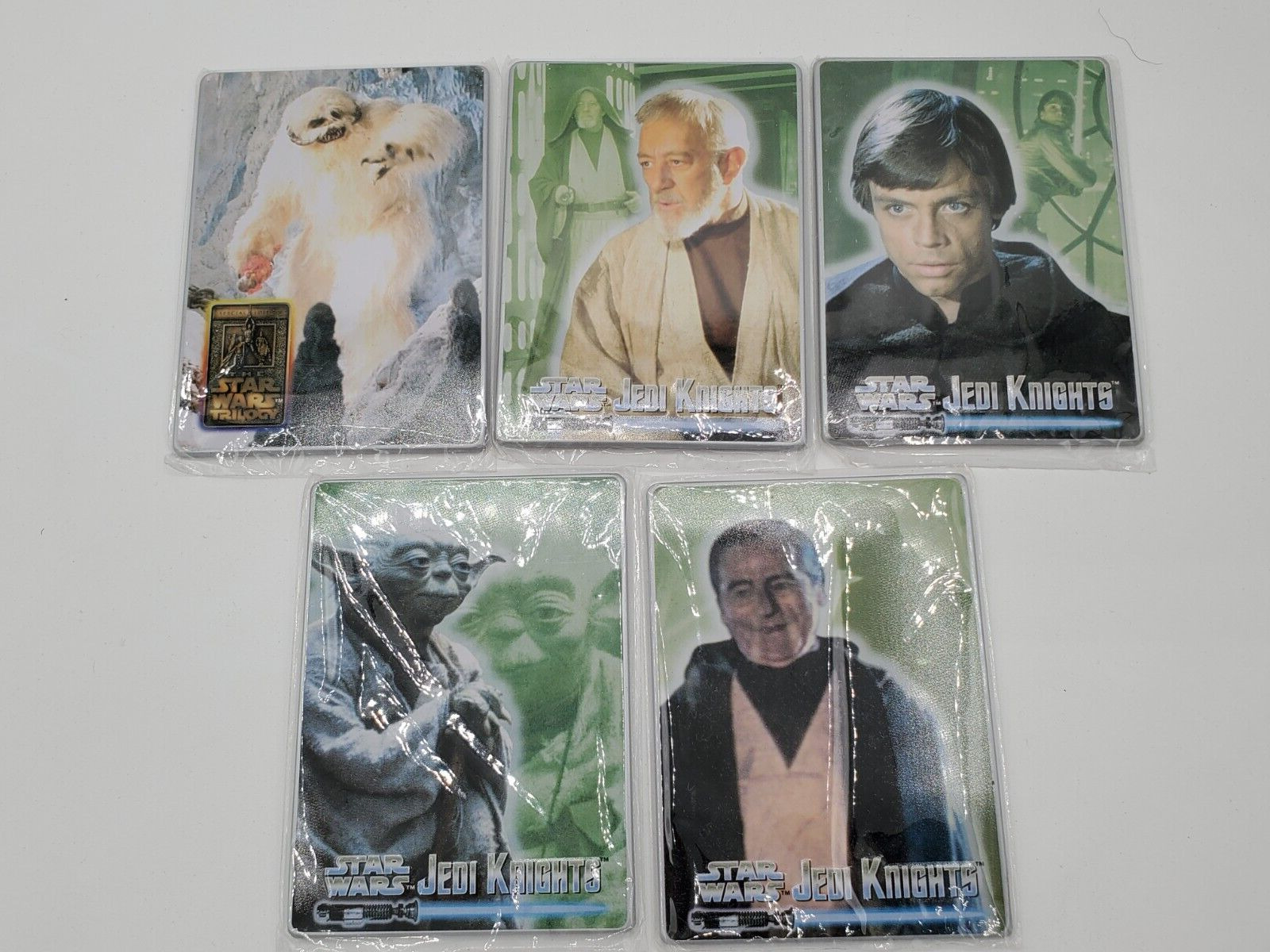 Star Wars Jedi Knights 1998 Metallic Impressions Metal Trading Card Lot x 5
