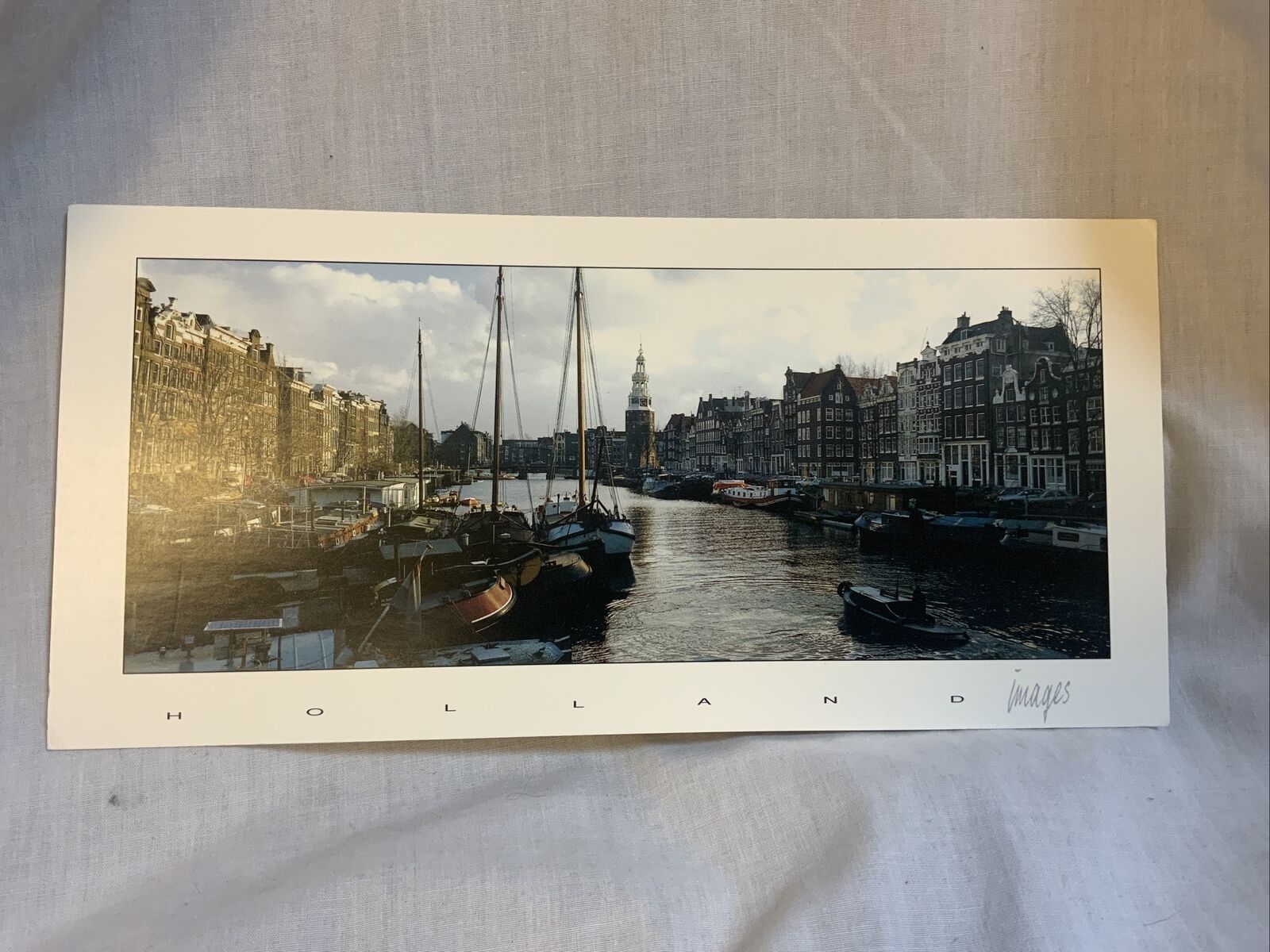 Vintage Holland Images Amsterdam Fred Hoogervorst Postcard 10”x5”