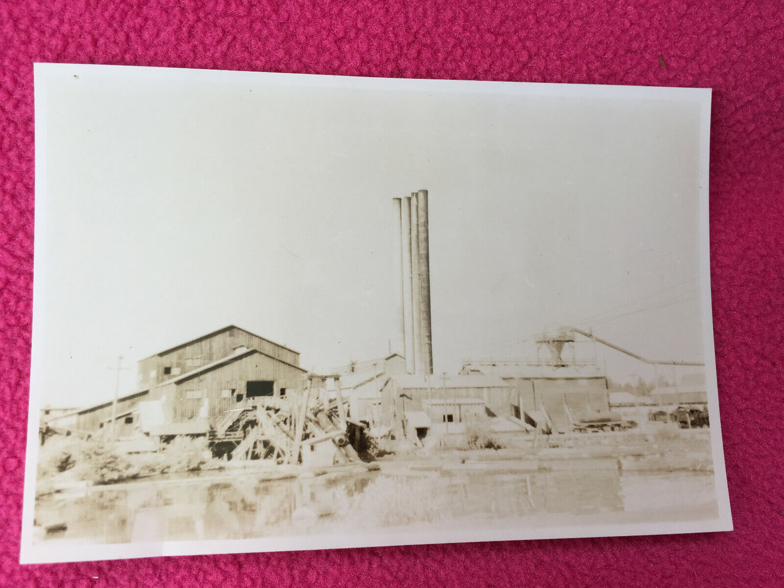 VINTAGE photo OROVILLE lumber mill ? GOLDMINE ? california CIRCA 1945-50