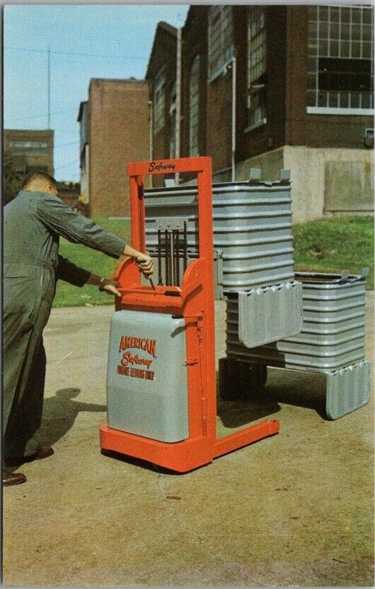 c1950s Equipment Advertising Postcard AMERICAN SAFEWAY Battery-Powered Truck