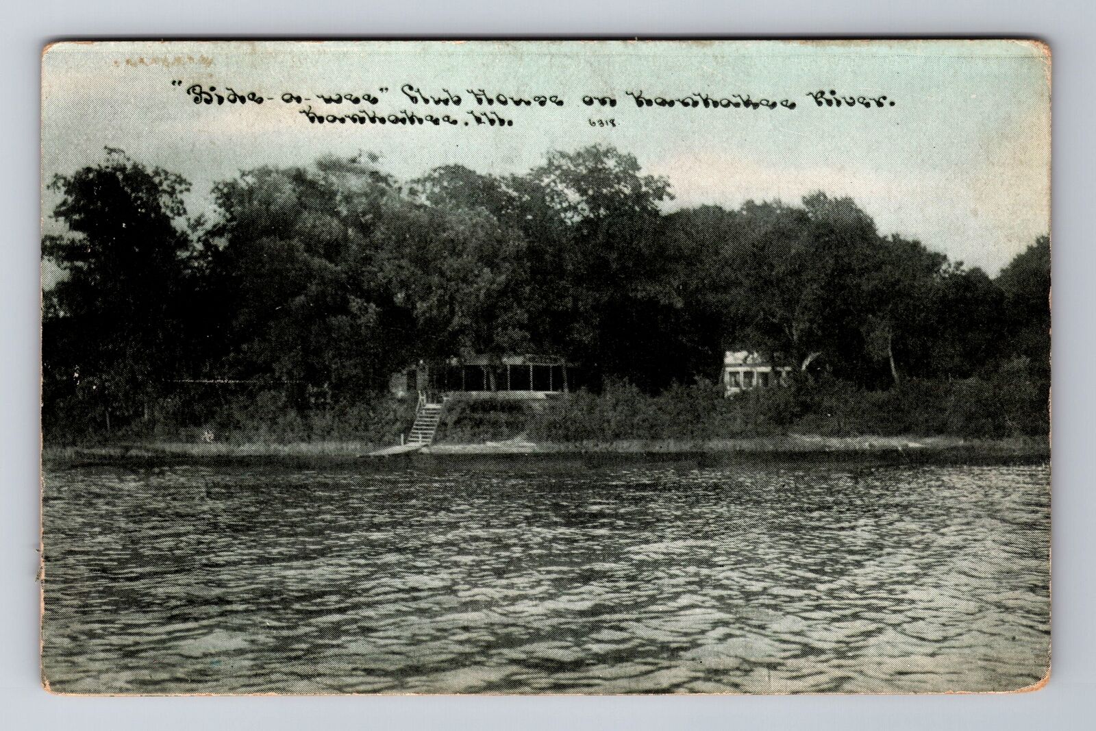 Kankakee IL-Illinois, Kankakee River, Ride A Wee Club House, Vintage Postcard