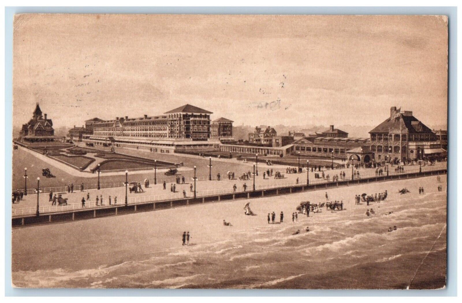 1914 Hotel Brighton And Casino Atlantic City New Jersey NJ Antique Postcard
