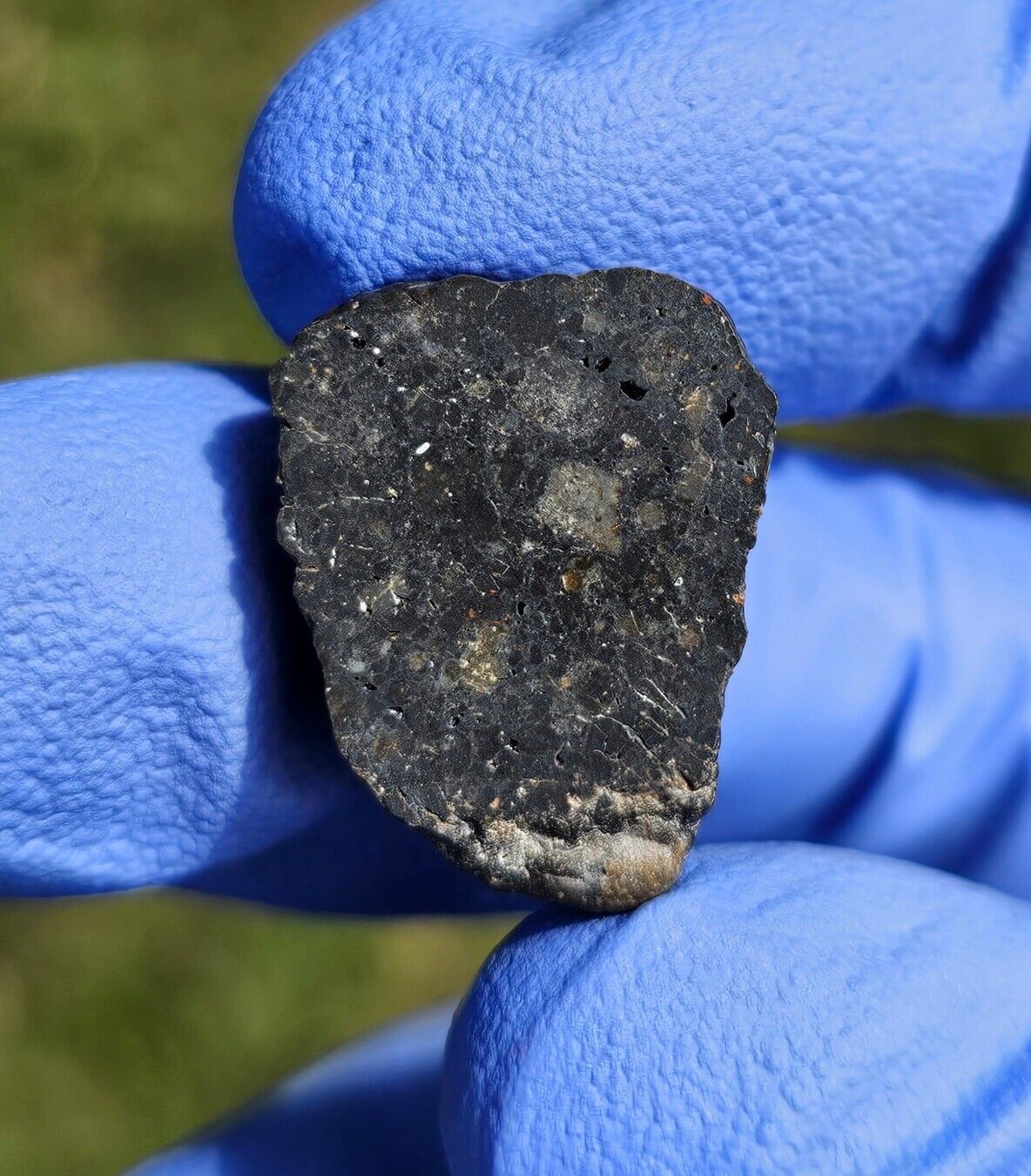 Meteorite**NWA 13788, NEW LUNAR MELT BRECCIA**4.156 gram Lunar Gorgeous Endcut