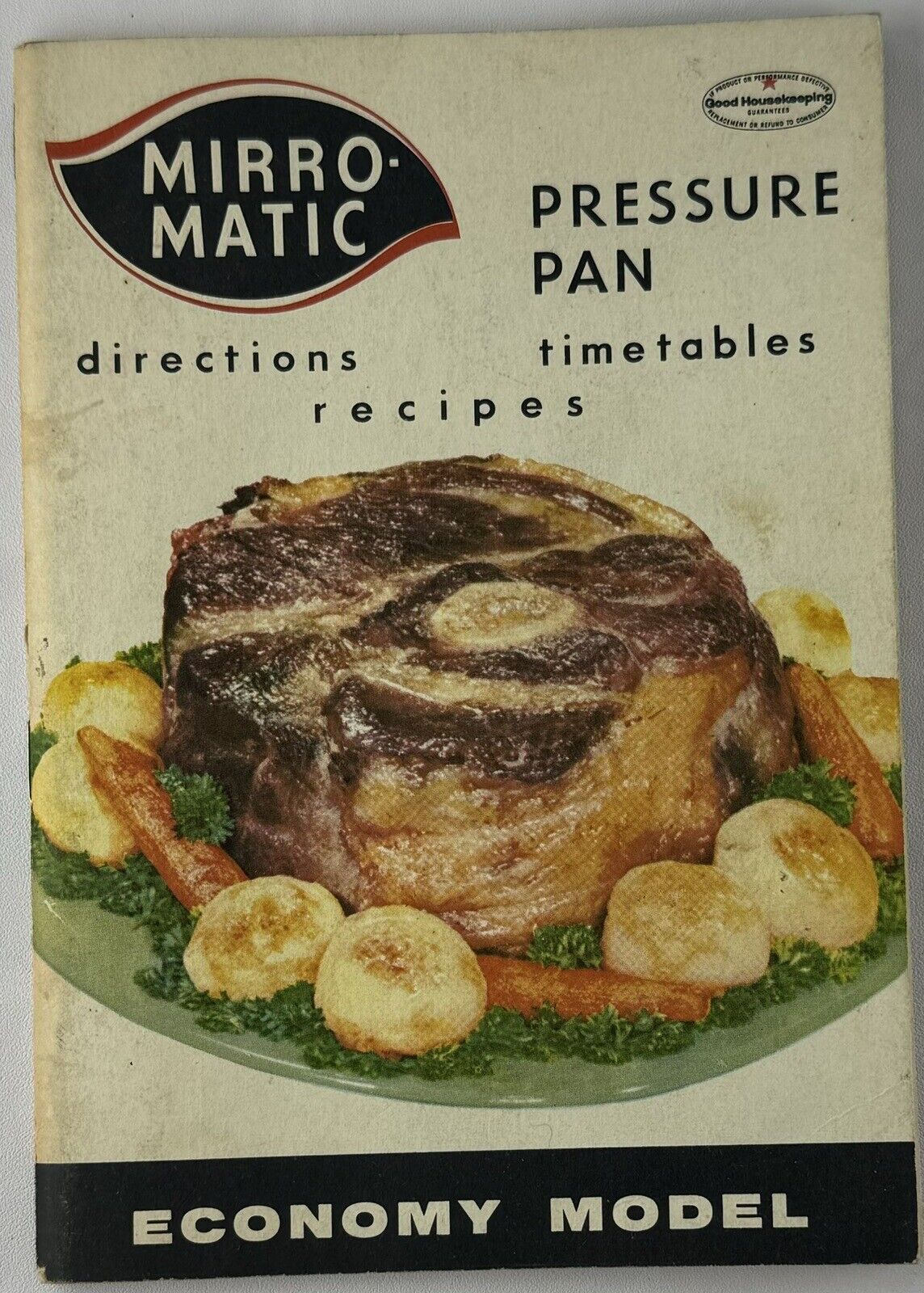 VTG 1961 Mirro Matic Pressure Pan Economy Model Directions Recipes Timetables
