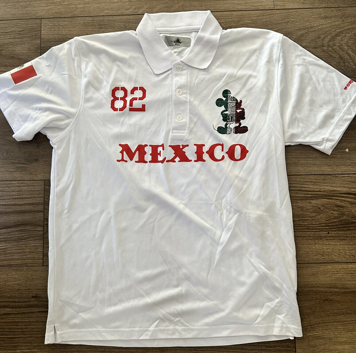 Disney EPCOT Mexico Polo Men’s SMALL World Showcase Mickey Soccer Jersey