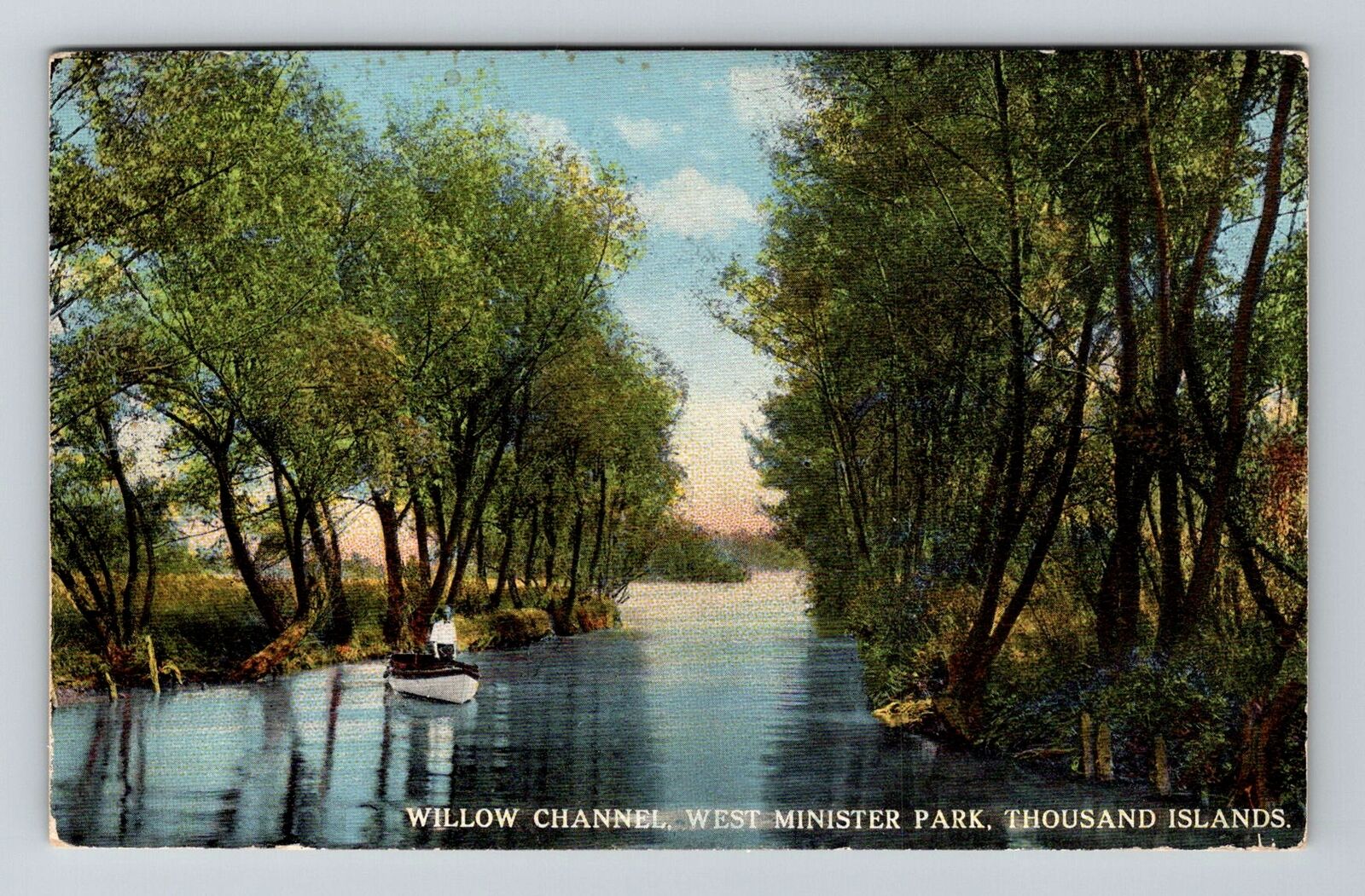 Thousand Islands NY-New York, Willow Channel, W Minister Park Vintage Postcard