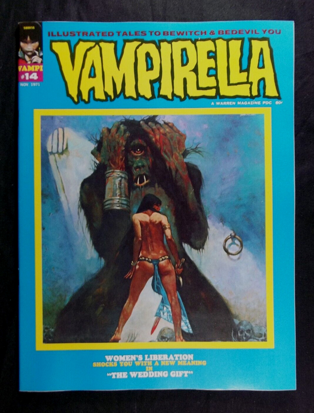 Vampirella #14 VF 8.5 Sanjulian Cover Art, Vintage Warren Magazine 1971