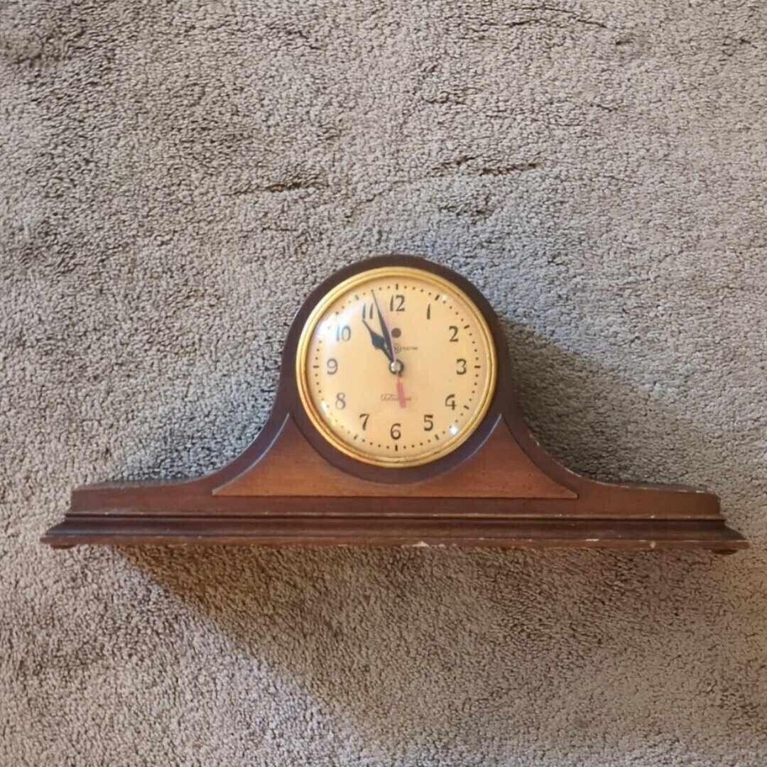 General Electric Telechron Red Dot Mantle Clock (not working) Vintage Classic