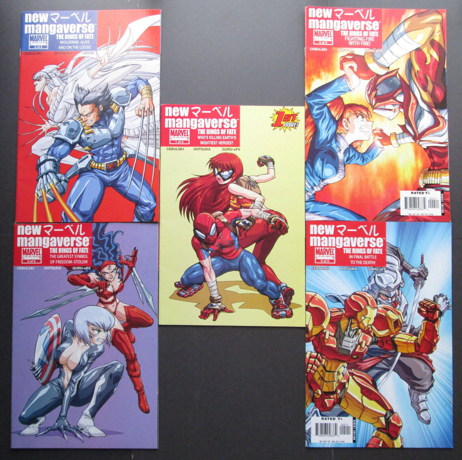 New Mangaverse #1 - 5 (Complete Limited Series) The Rings of Fate