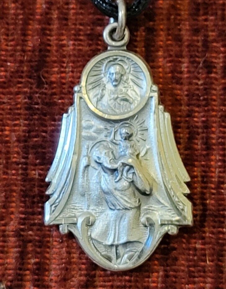 St. Christopher Vintage & New Sterling Medal Catholic France Religious 