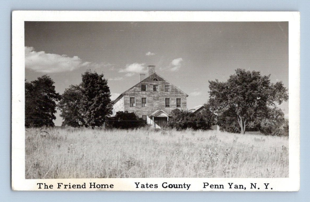RPPC 1950'S. FRIENDS HOME. YATES COUNTY, PENN YAN, NY. POSTCARD V26