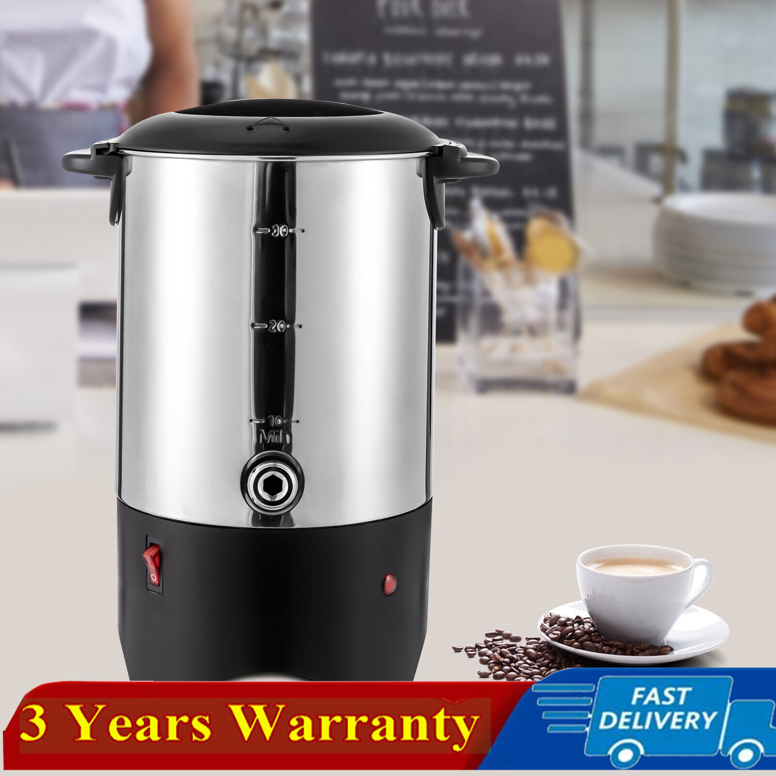 Modern Coffee Percolator 30 Cup Commercial Large Capacity Urn 5.2L/175Oz 1000w