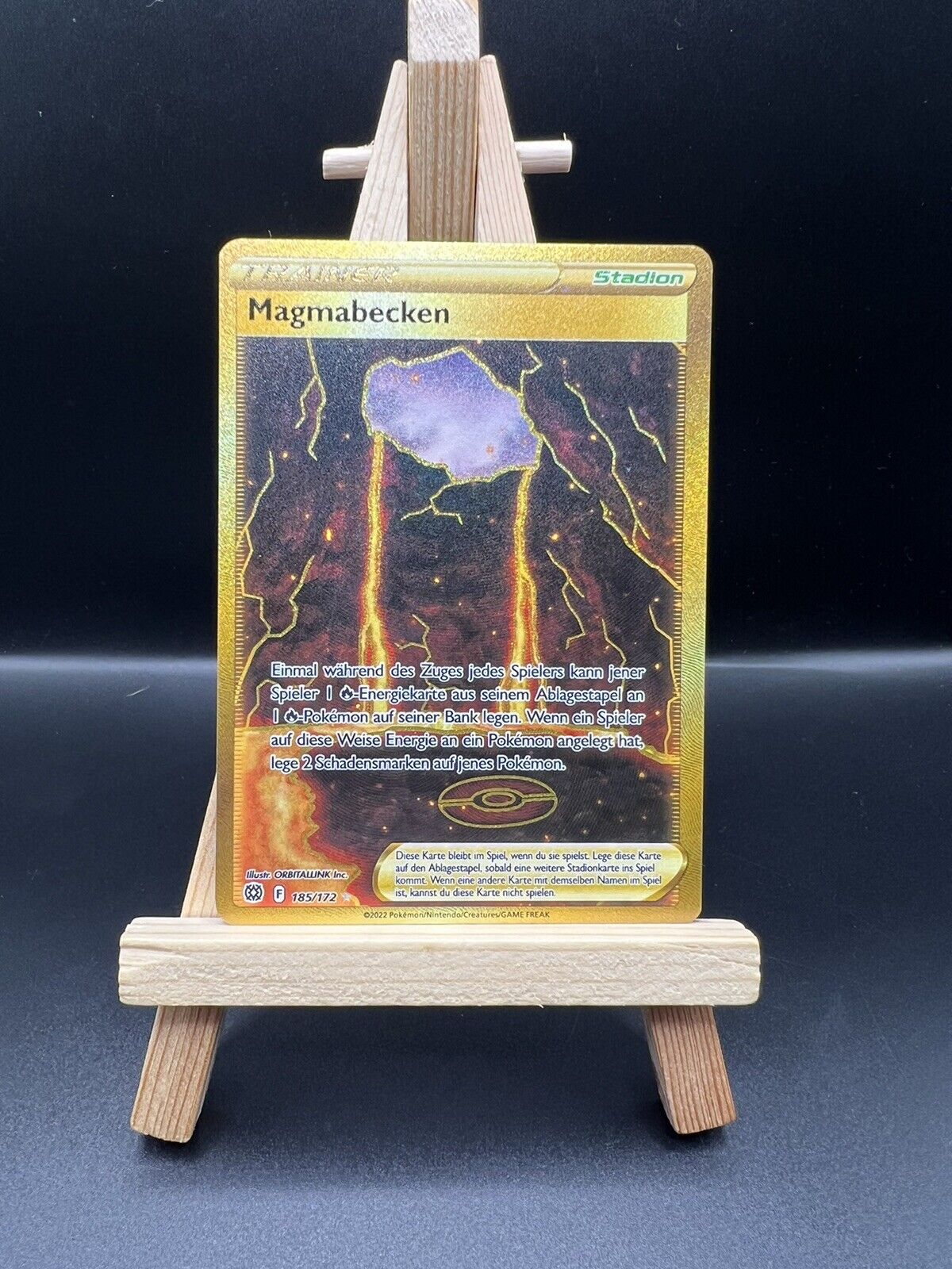 Pokemon Card Magma Basins - 185/172 - Bright Stars Gold Rare German 