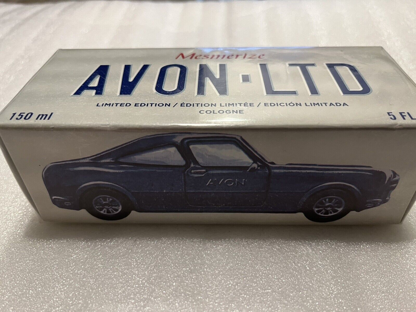 Avon LTD Mesmerize Blue Car Decanter 150 ml New in Carton Vintage