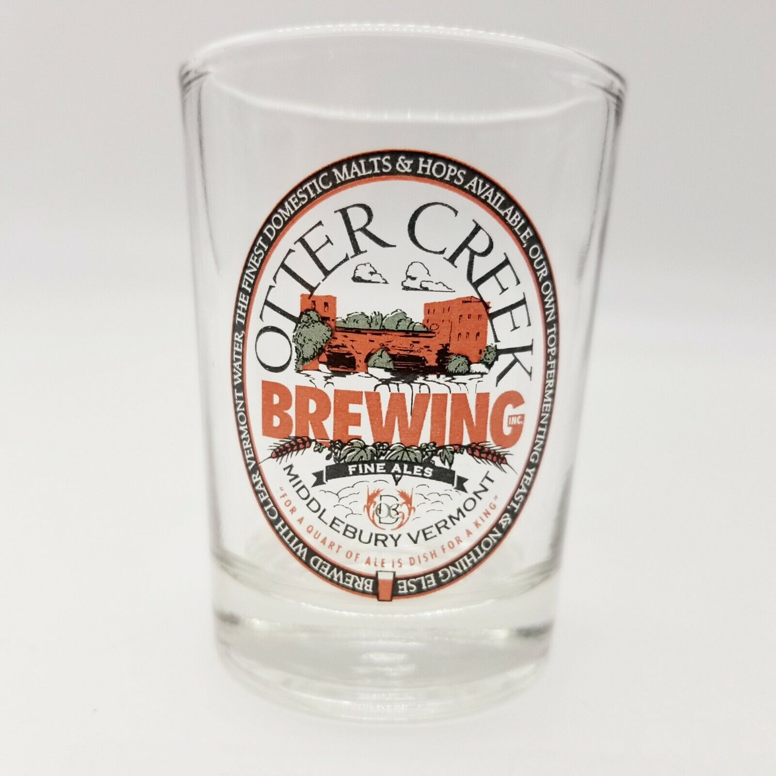 Otter Creek Brewing Vintage Large Shot Glass Clear
