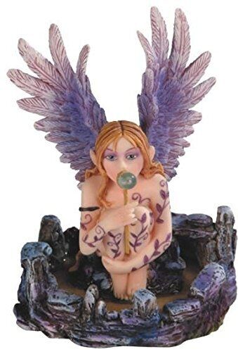 StealStreet SS-G-91592, Purple Winged Angel Fairy Sitting and Blowing Bubbles...