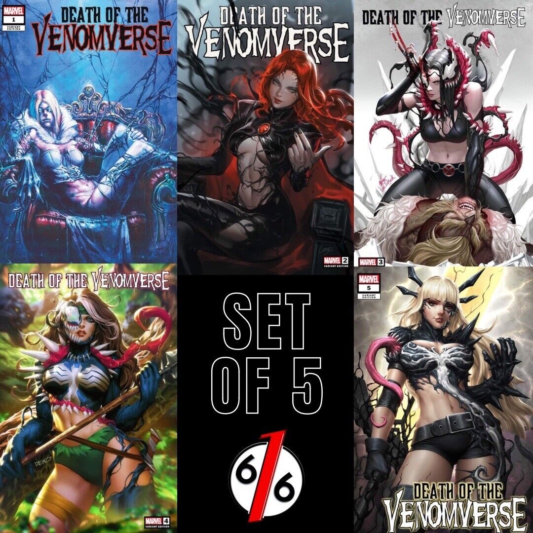 🔥🕷 DEATH OF THE VENOMVERSE 1-5 Exclusive 616 Variant Trade Dress Set Of 5