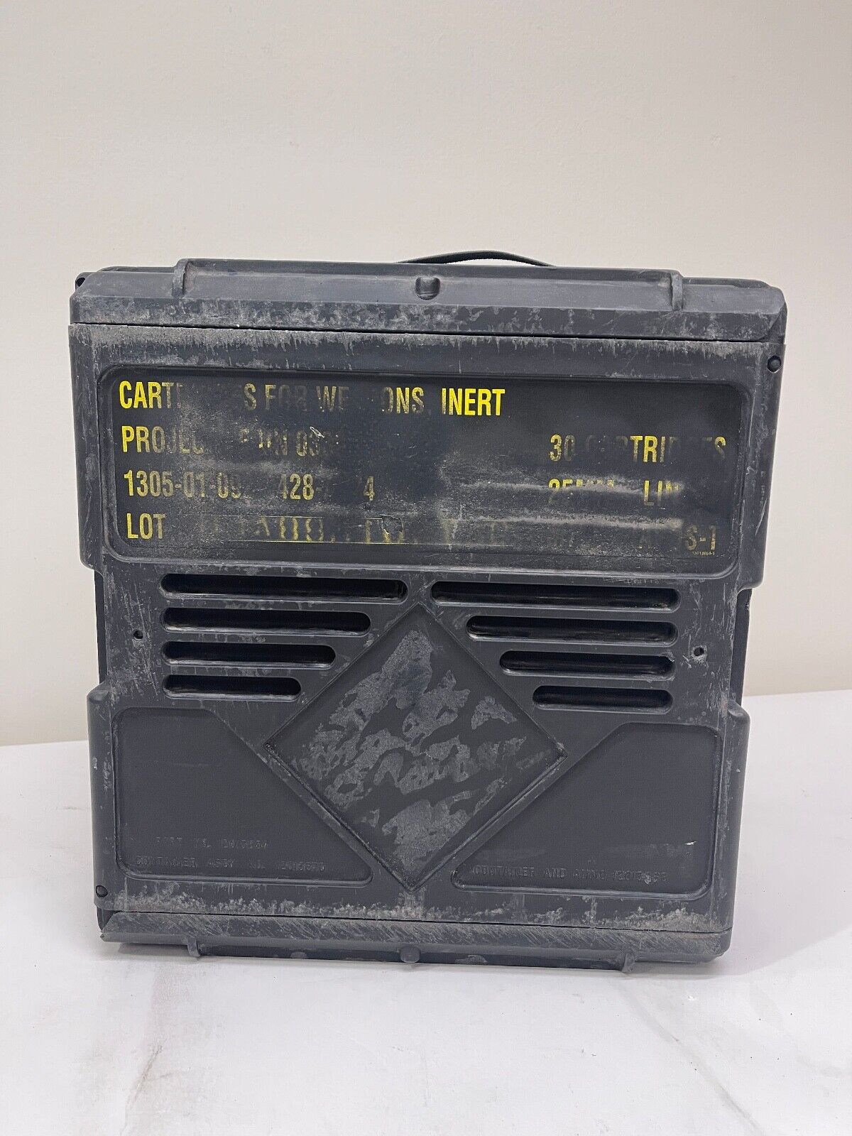 U.S. Armed Forces 25mm Linked Plastic Ammo Can - Used